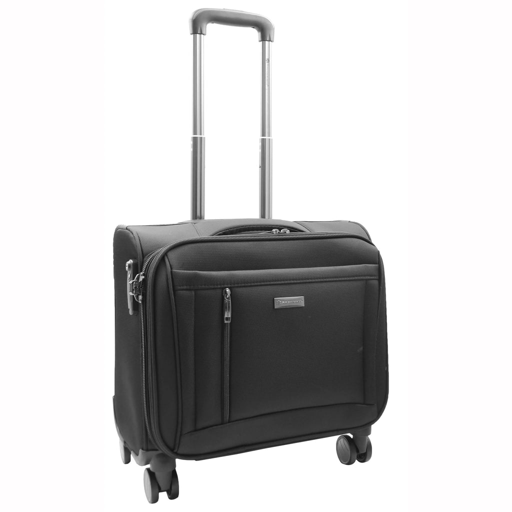 DR527 Pilot Case Cabin Bag With Four Wheels Black 1
