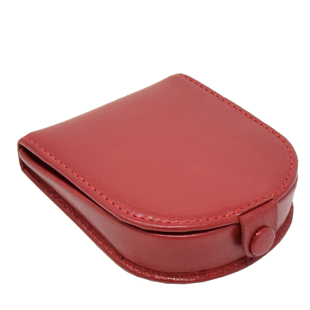 DR437 Horse Shoe Luxury Leather Coins Wallet Red 1