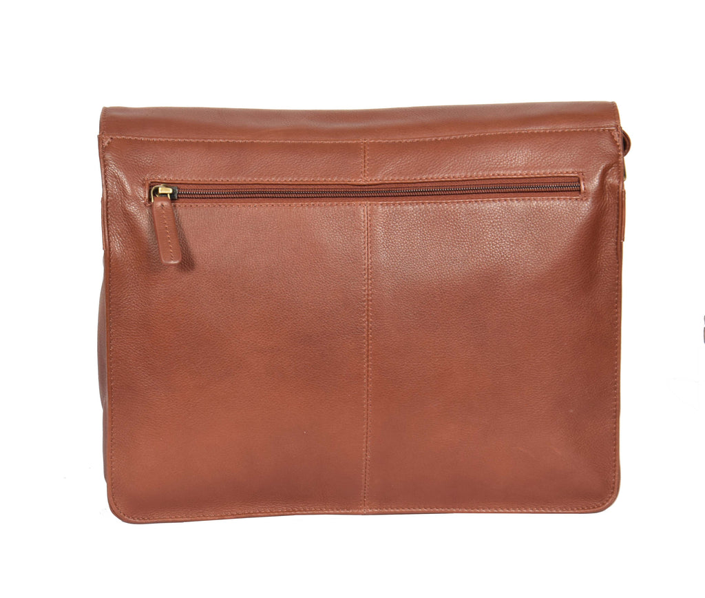 DR362 Women's Soft Leather Large Flap Over Brown 7