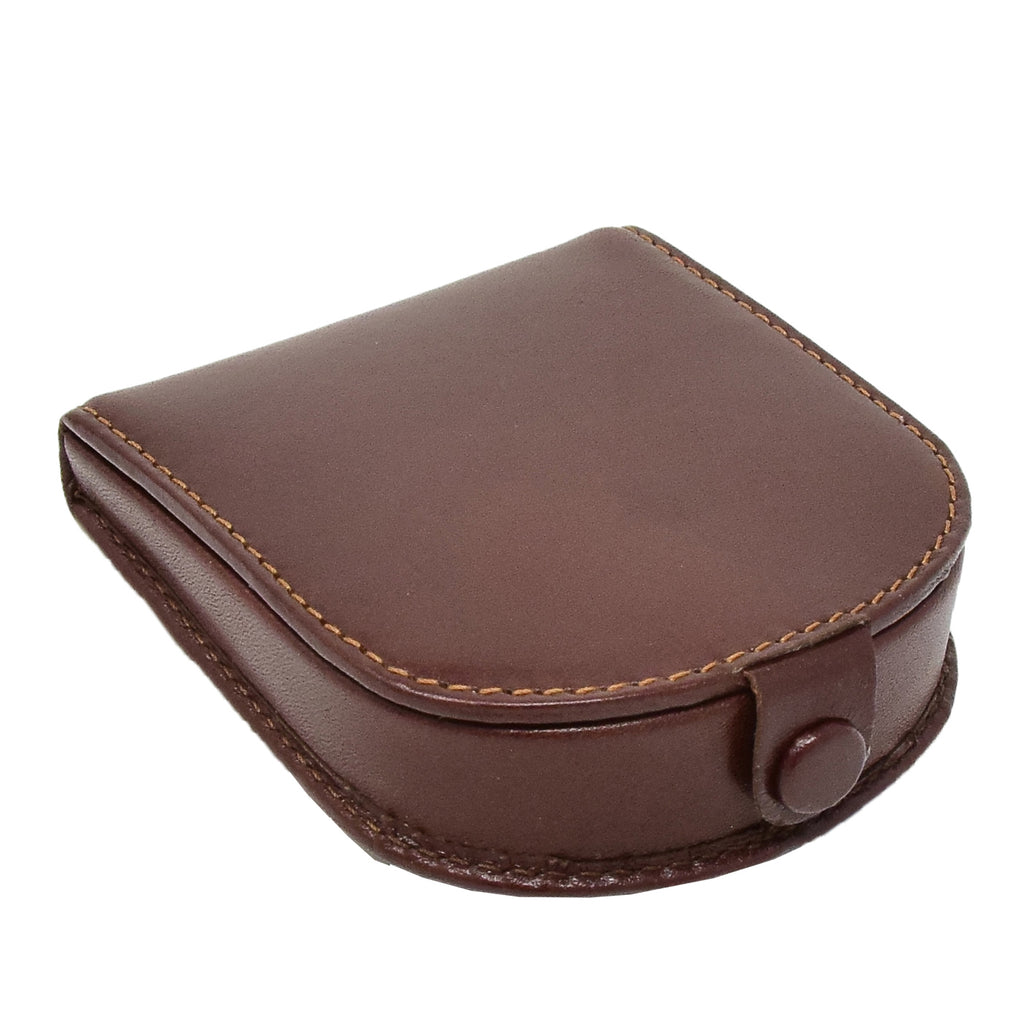 DR437 Horse Shoe Luxury Leather Coins Wallet Brown 1