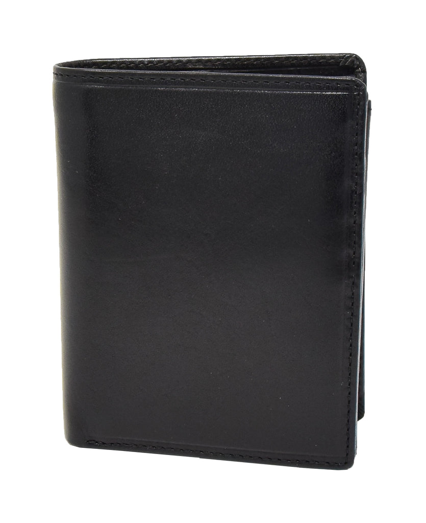 DR430 Men's Large Leather Bifold Wallet Black 2