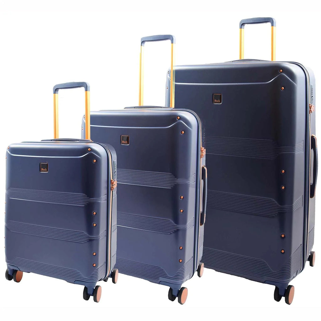DR513 Expandable Travel Luggage With 8 Wheels Navy 1