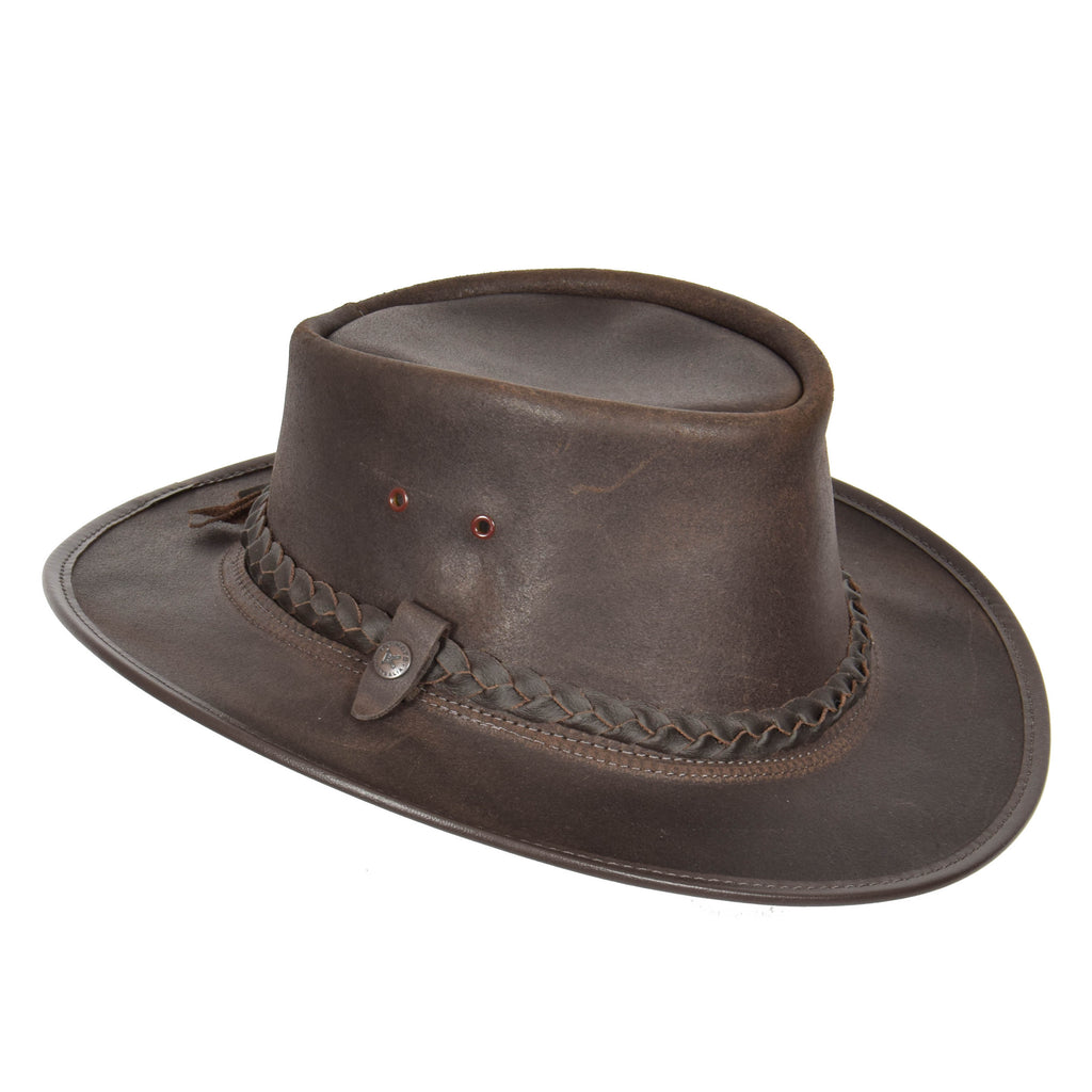 DR398 Original Australian Leather Cowboy Hat Brown 1