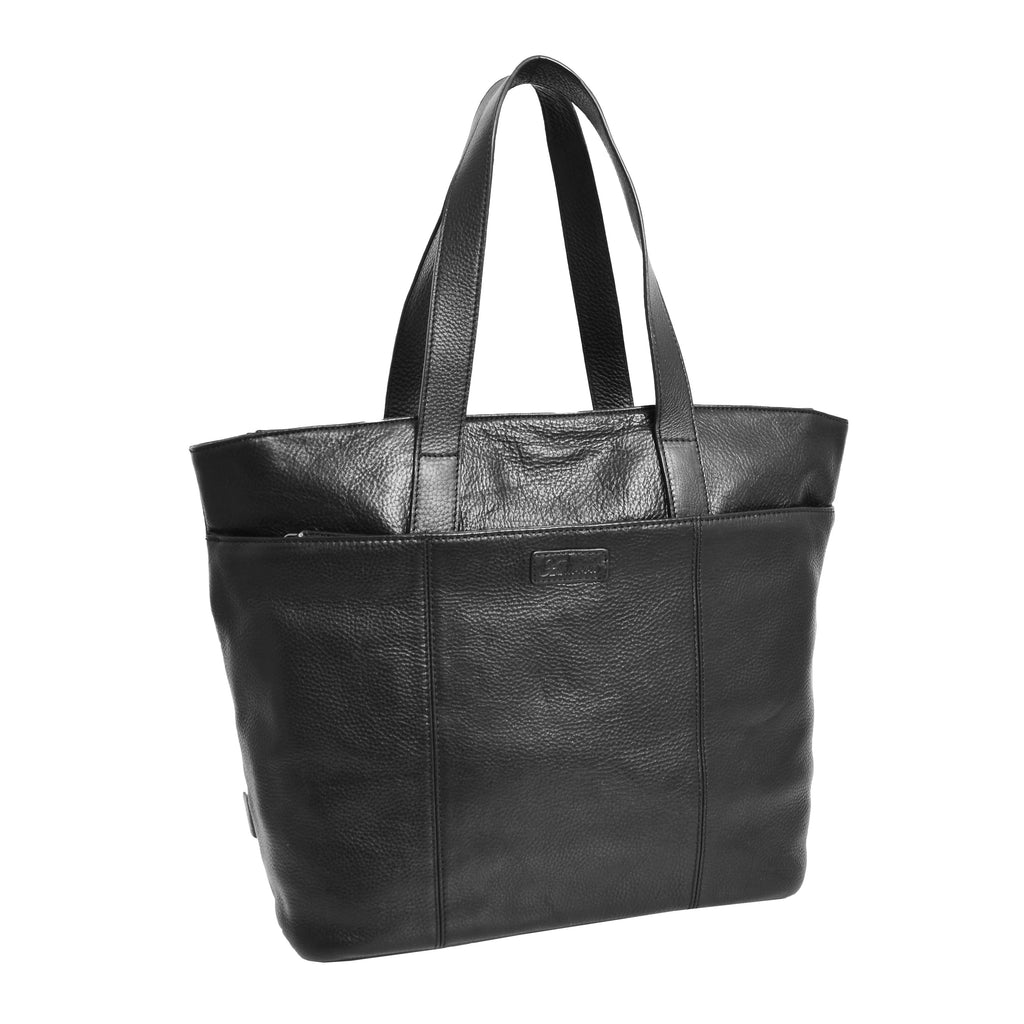 DR288 Women’s Genuine Black Leather Shoulder Bag 1