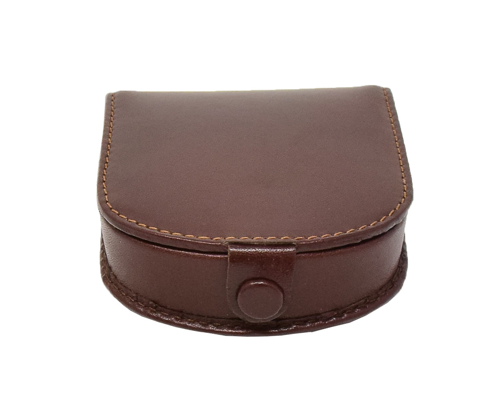 DR437 Horse Shoe Luxury Leather Coins Wallet Brown 2