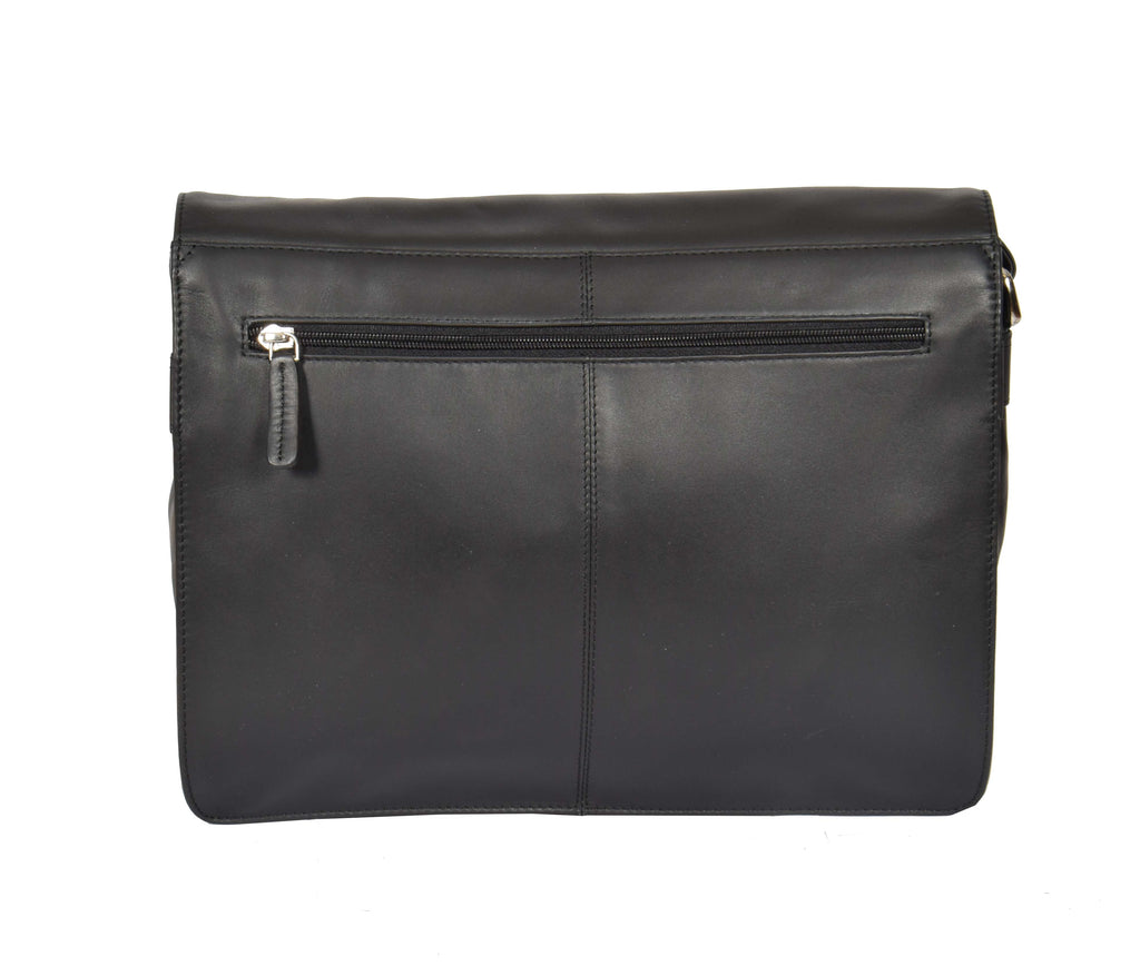 DR362 Women's Soft Leather Large Flap Over Black 5