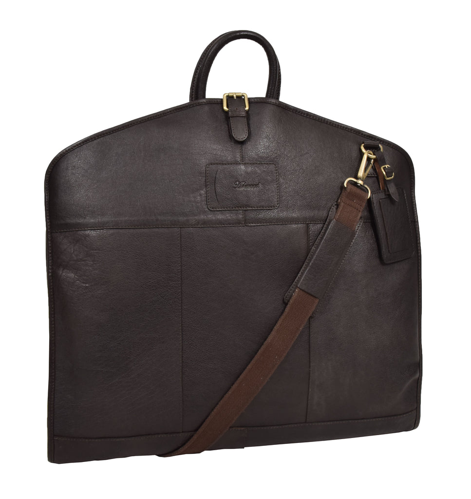 DR281 Buffalo Leather Suit Carrier Garment Bag Brown 8