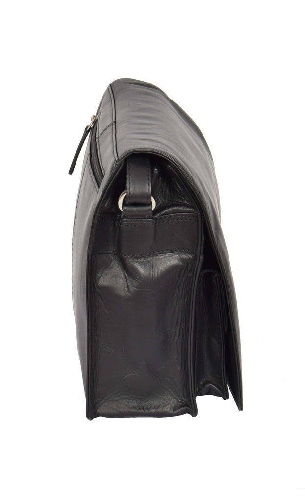 DR363 Women's Leather Cross Body Bag Black 2