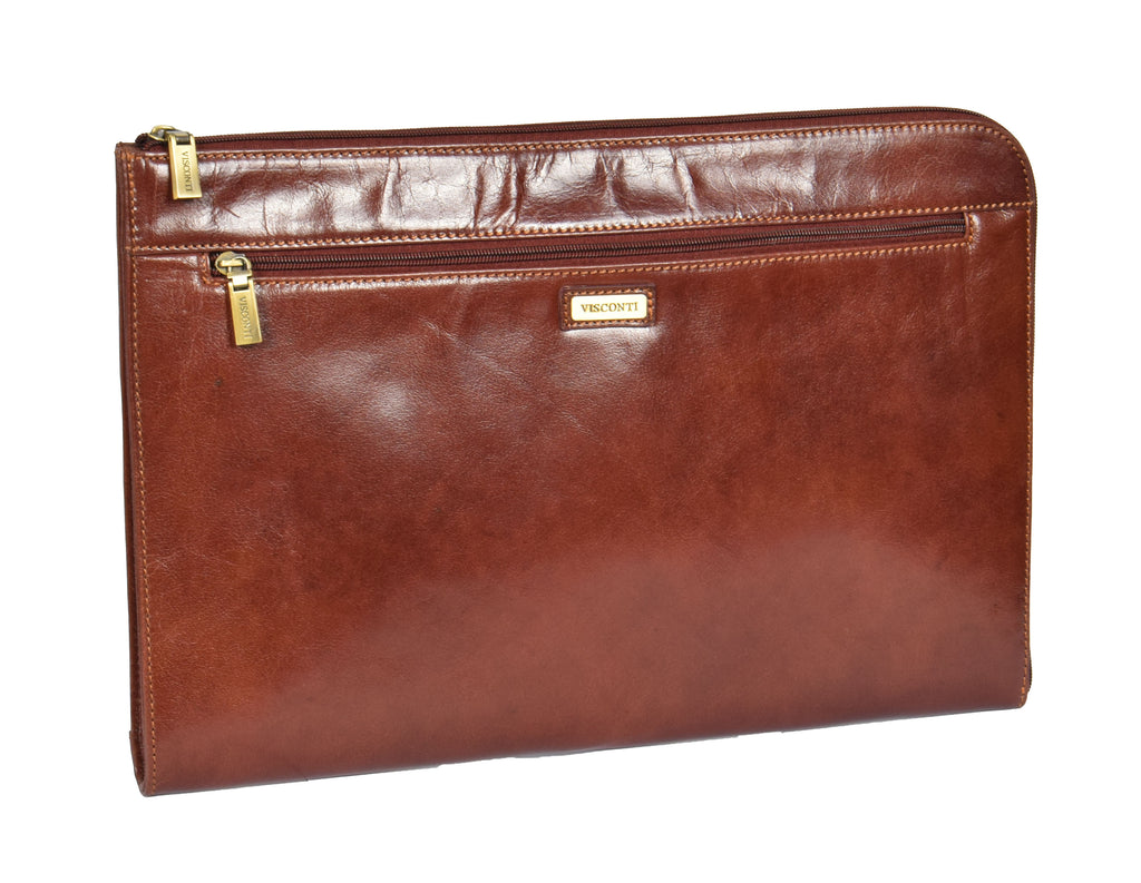 DR370 Real Leather Portfolio Case Brown 2