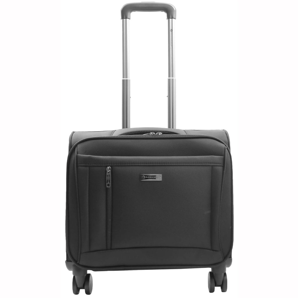 DR527 Pilot Case Cabin Bag With Four Wheels Black 2
