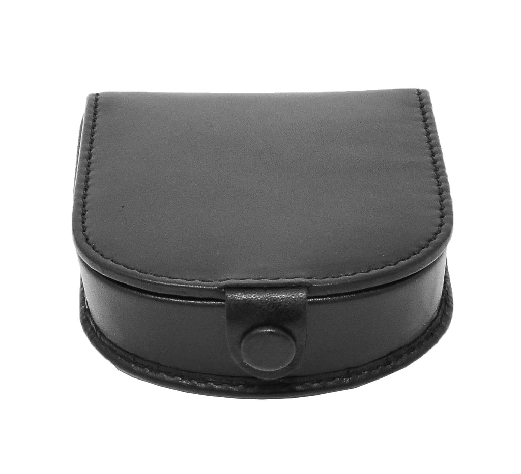 DR437 Horse Shoe Luxury Leather Coins Wallet Black 2