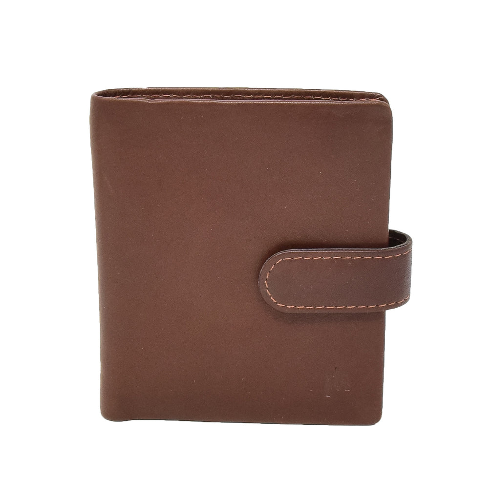 DR414 Small Leather Credit Card Wallet Brown 2