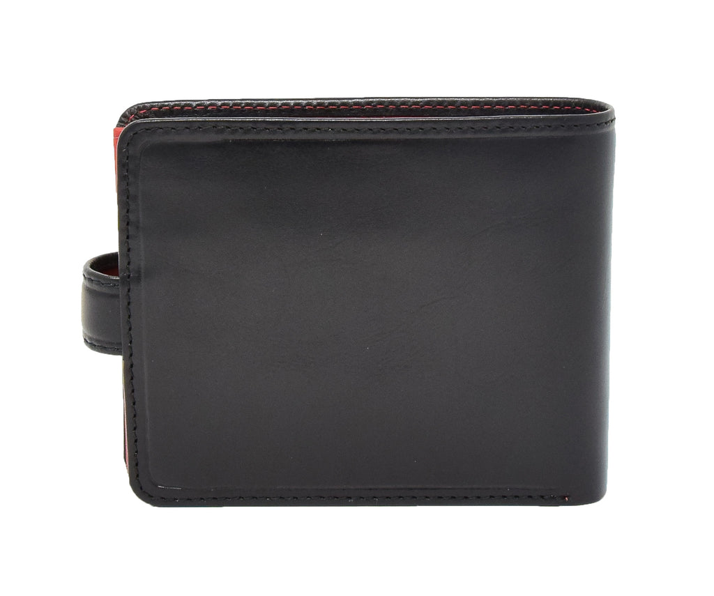 DR436 Men's Premium Leather Two Tone Wallet Black 3