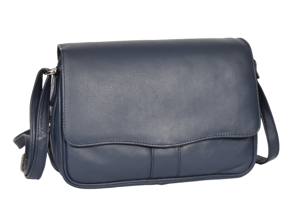 DR313 Women’s Leather Shoulder Messenger Handbag Navy 2