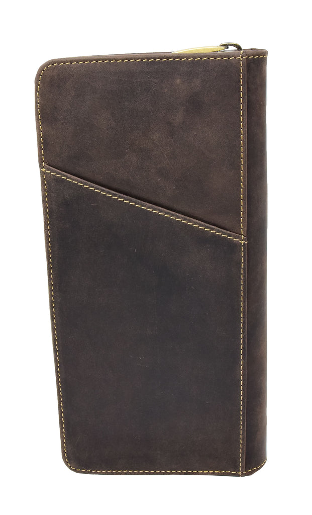 DR405 Vintage Leather Travel Documents Wallet Brown 3