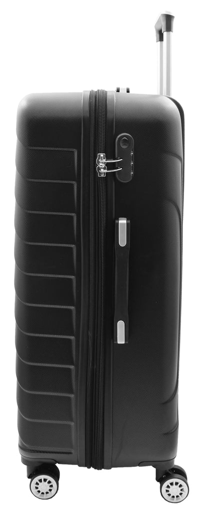 DR520 Digit Lock Hard Shell Expandable Luggage With Four Wheels Black 3