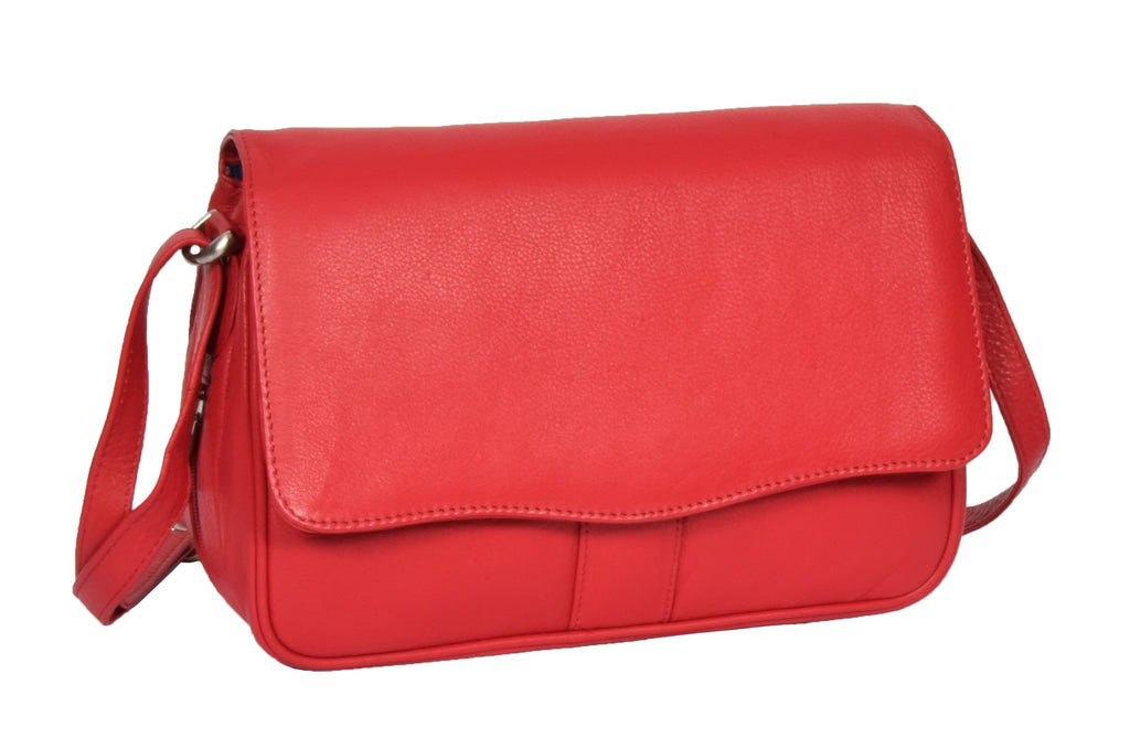 DR313 Women’s Leather Shoulder Messenger Handbag Red 9