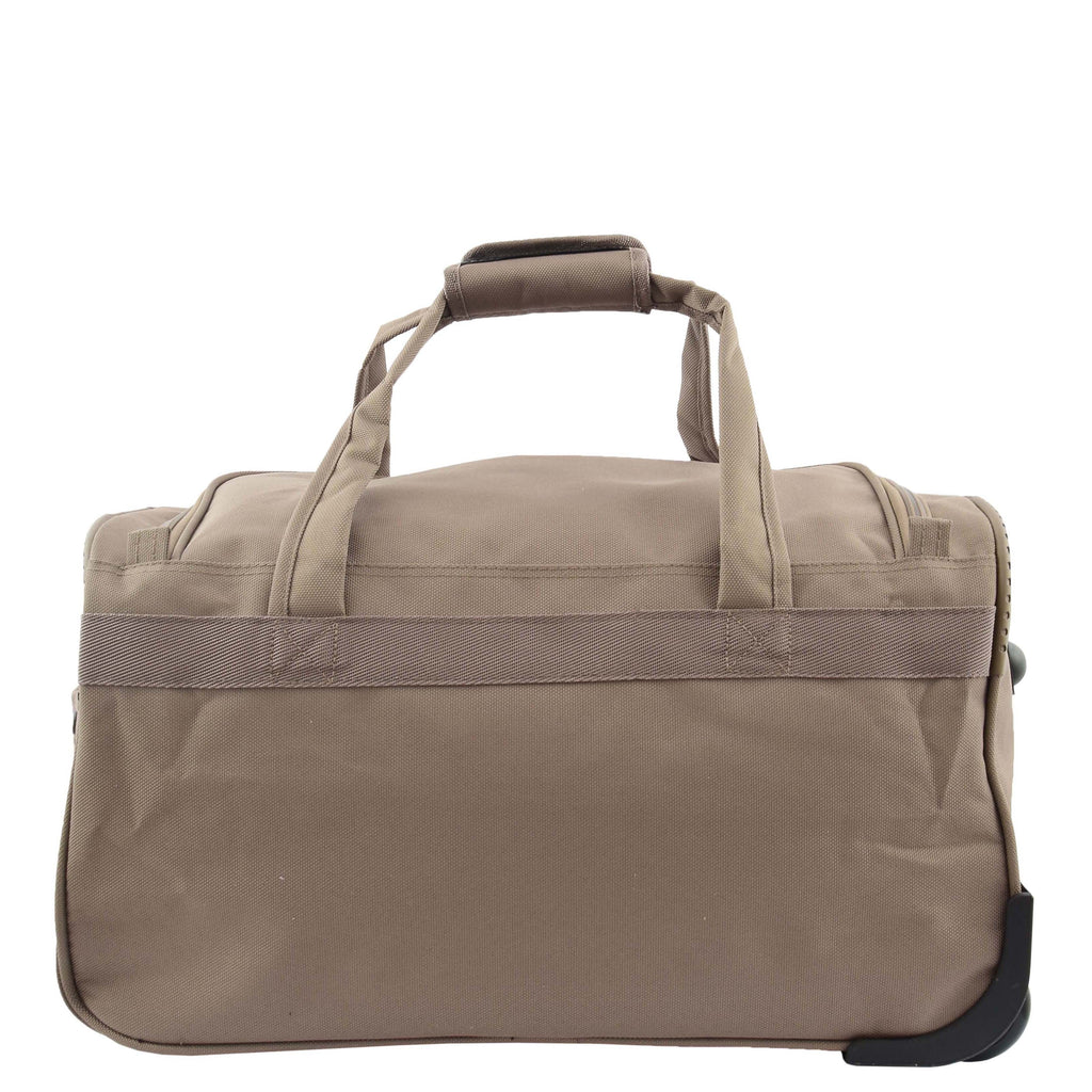 DR487 Lightweight Mid Size Holdall with Wheels Beige 3