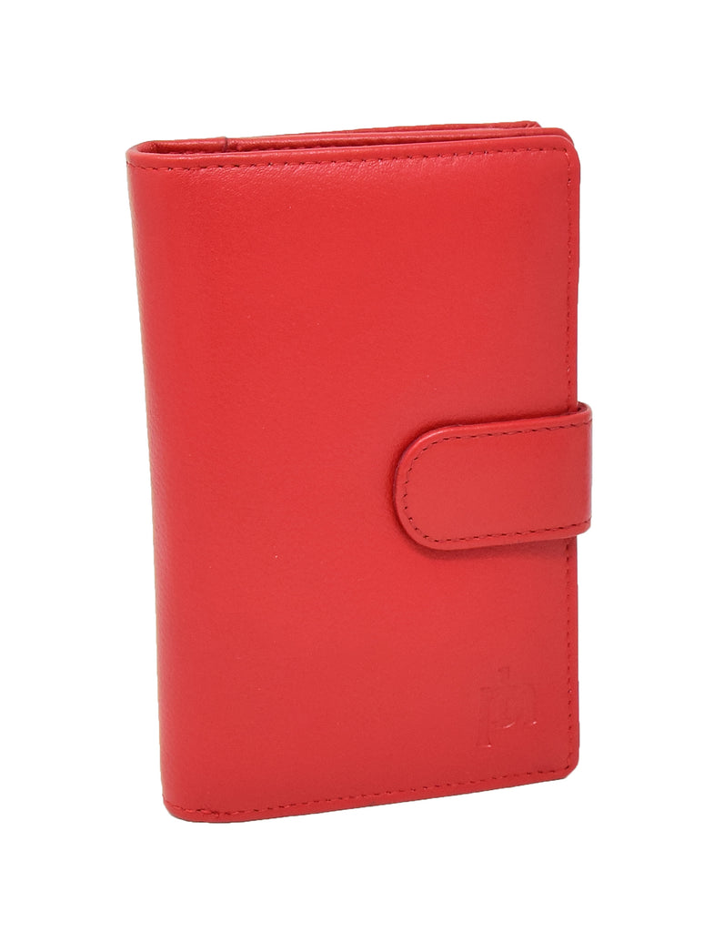 DR420 Women's Booklet Style Leather Purse Red 4