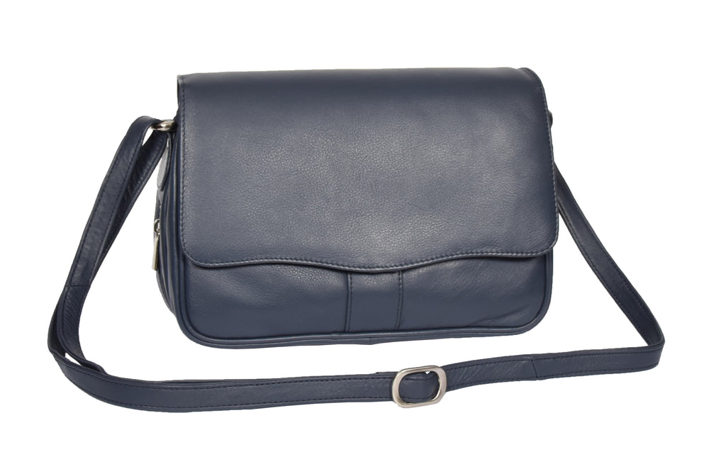 DR313 Women’s Leather Shoulder Messenger Handbag Navy 3