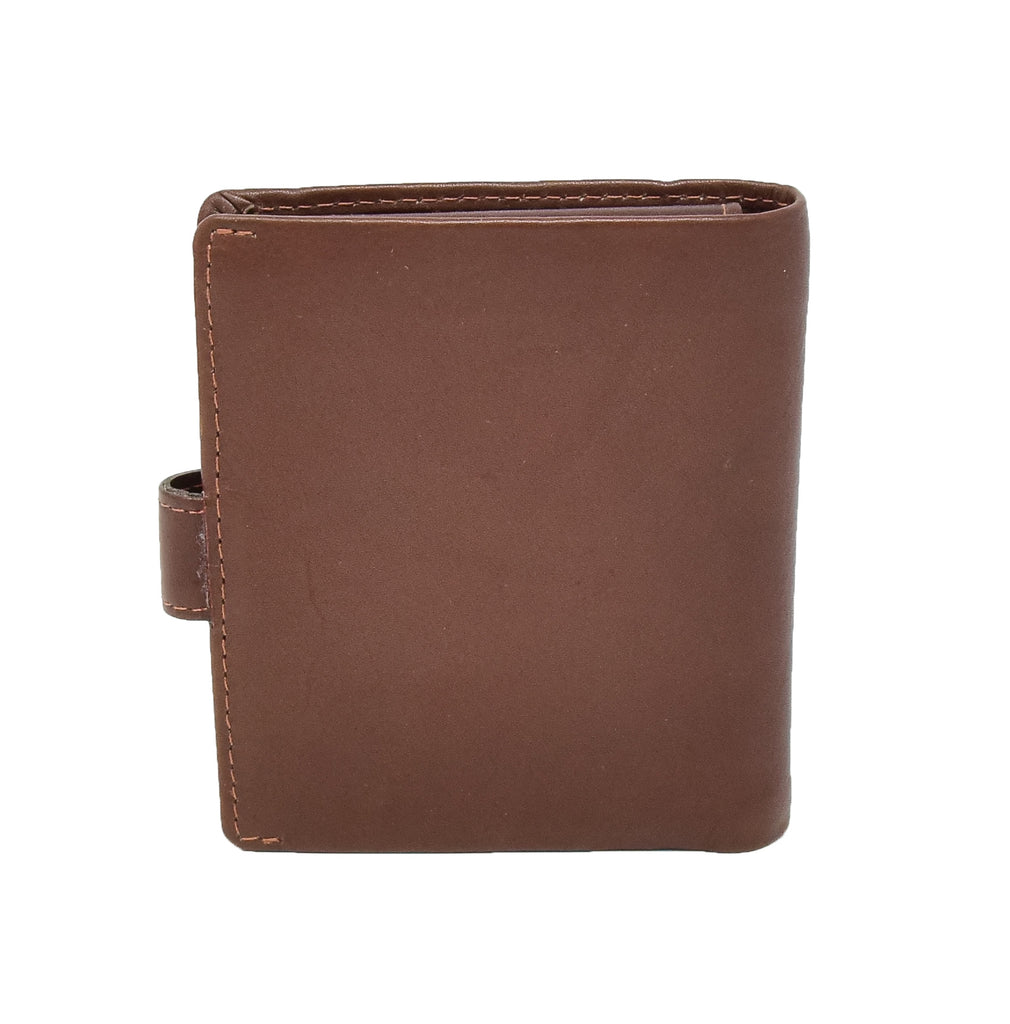 DR414 Small Leather Credit Card Wallet Brown 4