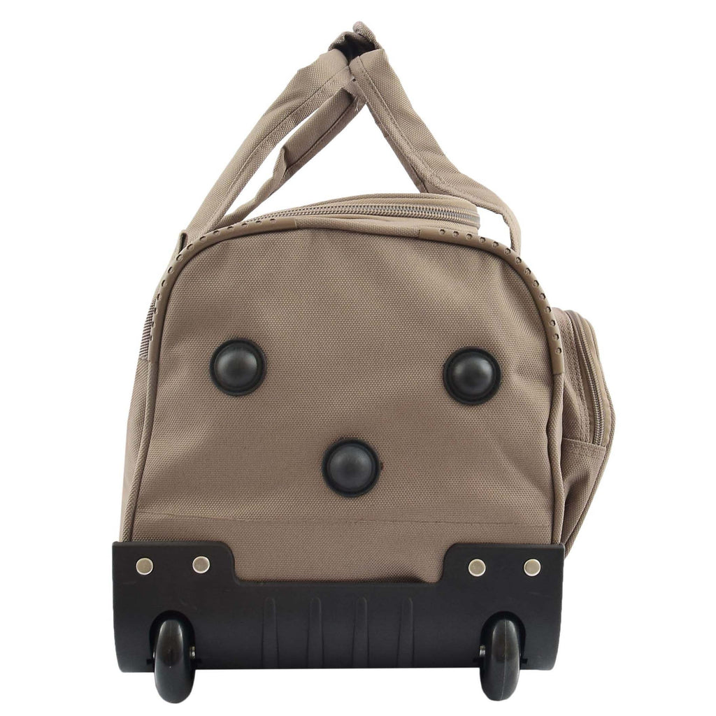DR487 Lightweight Mid Size Holdall with Wheels Beige 4