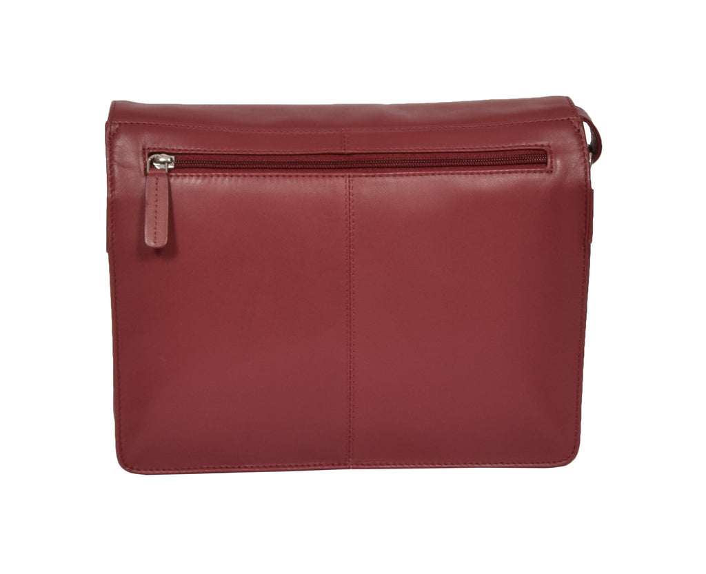 DR363 Women's Leather Cross Body Bag Red 5