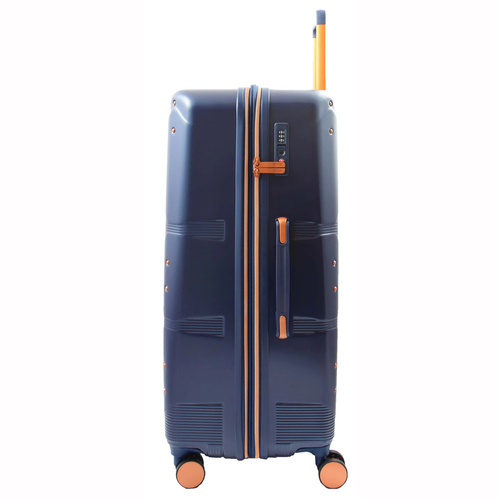 DR513 Expandable Travel Luggage With 8 Wheels Navy 4
