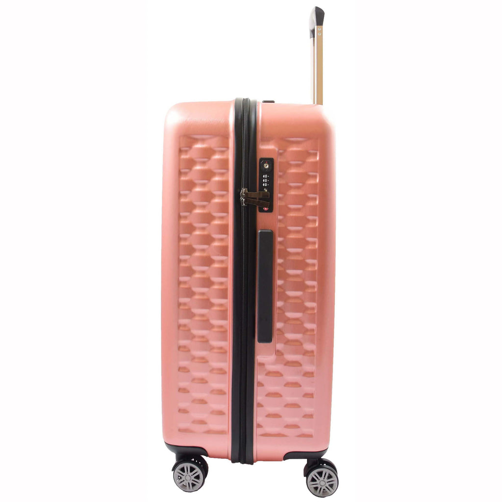 DR511 Travel Luggage 360 Spinner With 8 Wheels Rose Pink 4