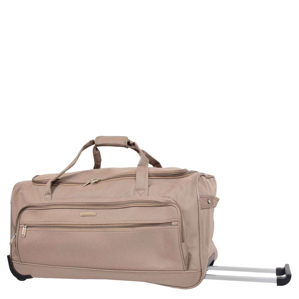 DR488 Lightweight Large Size Holdall with Wheels Beige 5