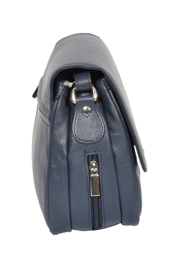 DR313 Women’s Leather Shoulder Messenger Handbag Navy 4