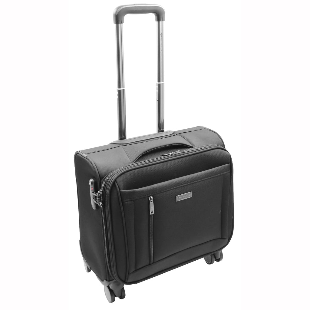 DR527 Pilot Case Cabin Bag With Four Wheels Black 5