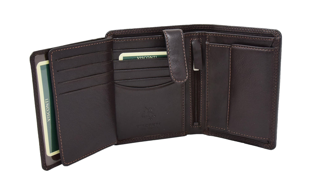 DR426 Men's Soft Leather Large Size Wallet Brown 5