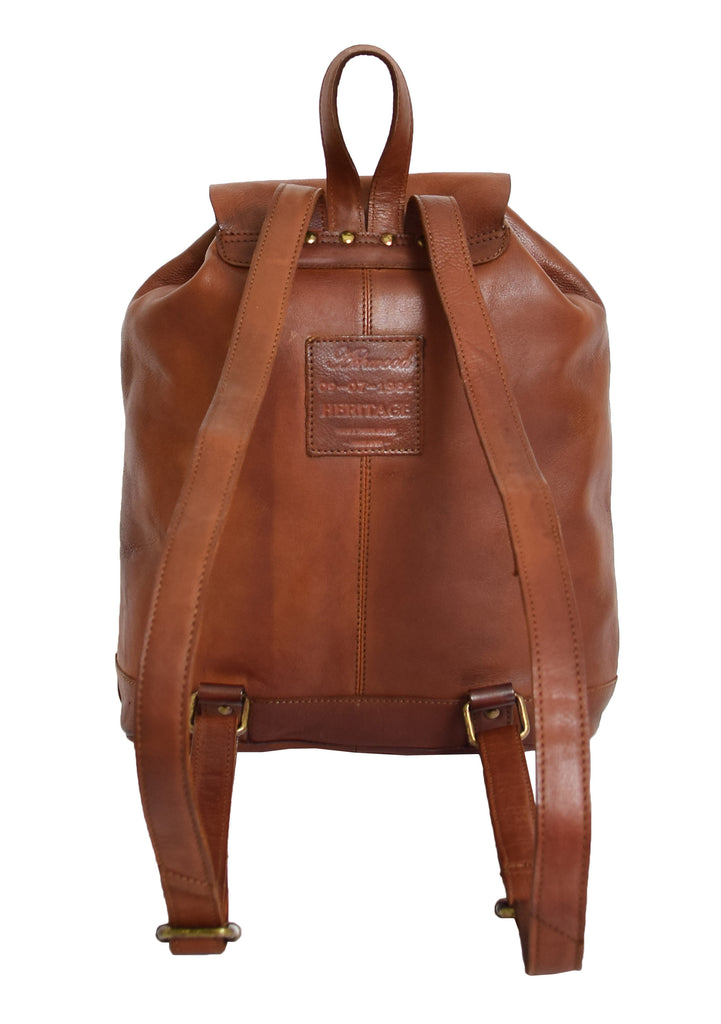 DR311 Italian Buffalo Retro Leather Rucksack Bag Backpack Tan 5