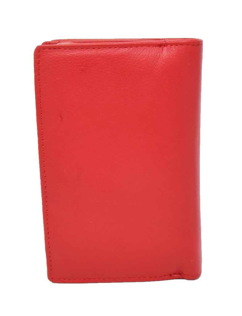 DR420 Women's Booklet Style Leather Purse Red 6