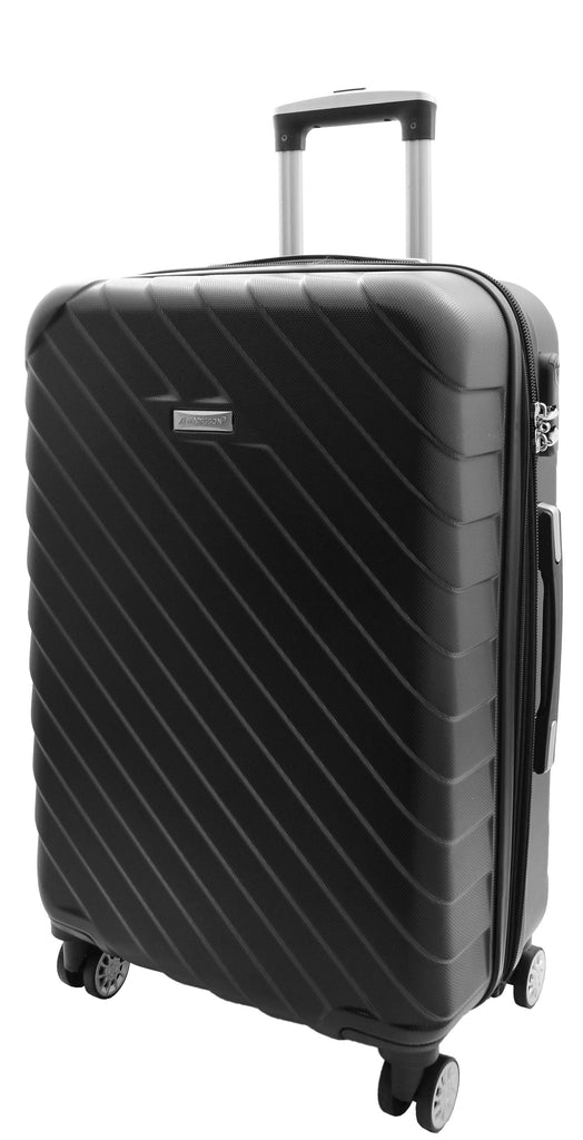 DR520 Digit Lock Hard Shell Expandable Luggage With Four Wheels Black 5