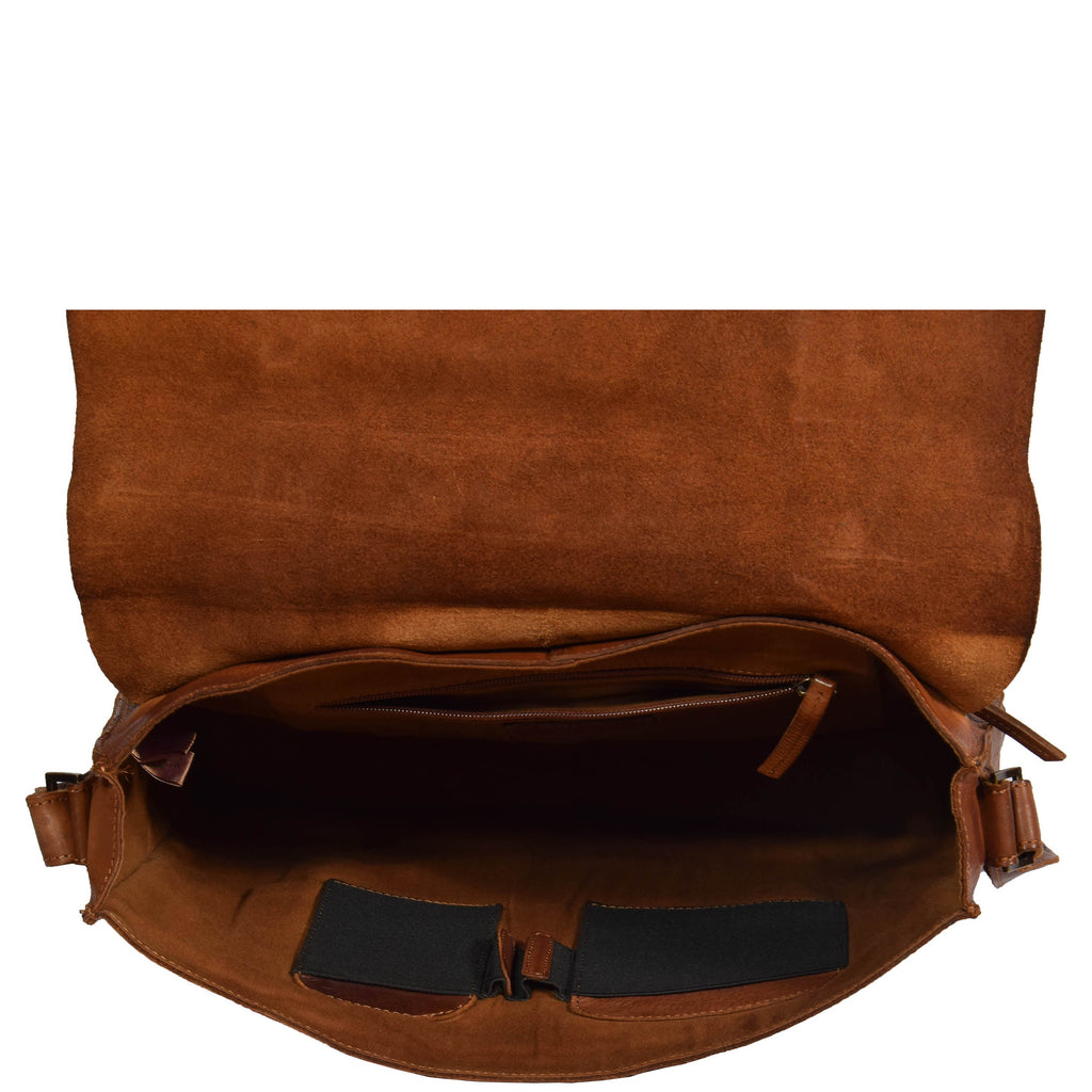 DR276 Italian Buffalo Retro Laptop Leather Bag Rust 6