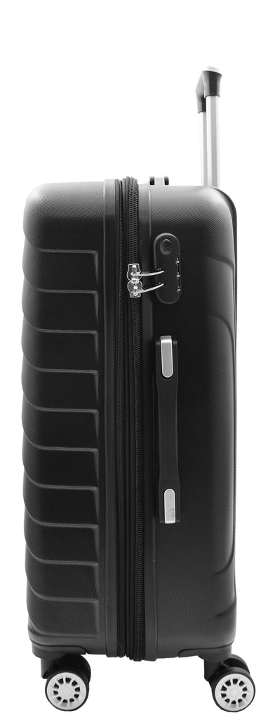 DR520 Digit Lock Hard Shell Expandable Luggage With Four Wheels Black 6