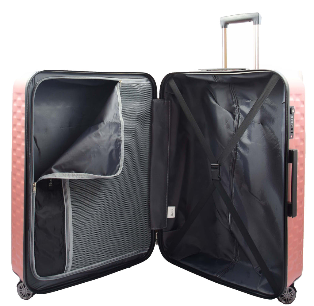 DR511 Travel Luggage 360 Spinner With 8 Wheels Rose Pink 6