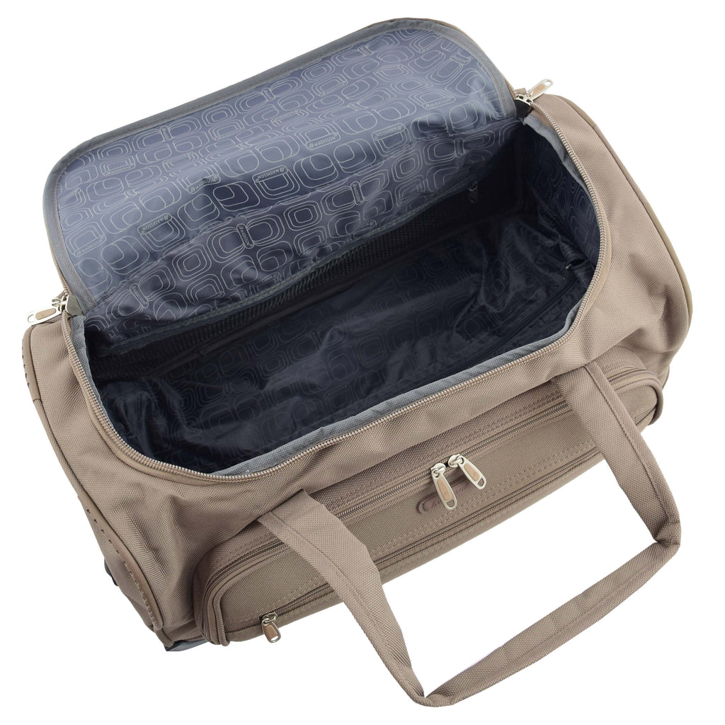 DR487 Lightweight Mid Size Holdall with Wheels Beige 6