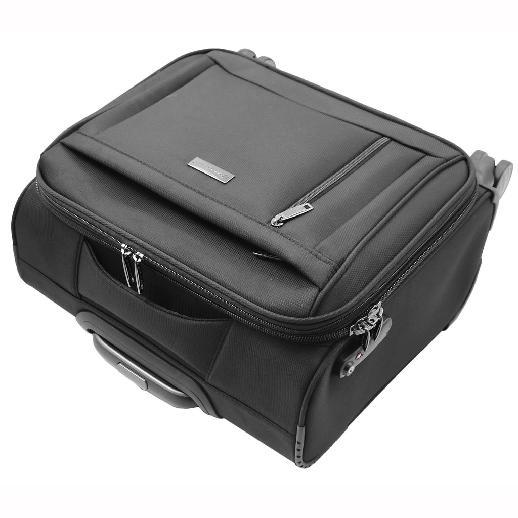 DR527 Pilot Case Cabin Bag With Four Wheels Black 6