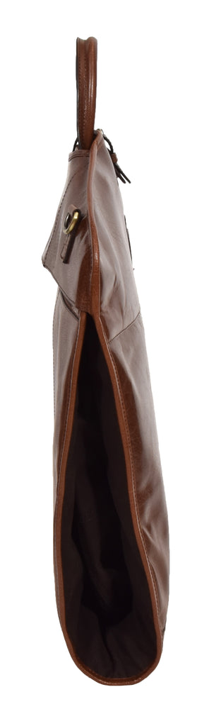 DR281 Buffalo Leather Suit Carrier Garment Bag Chestnut 6
