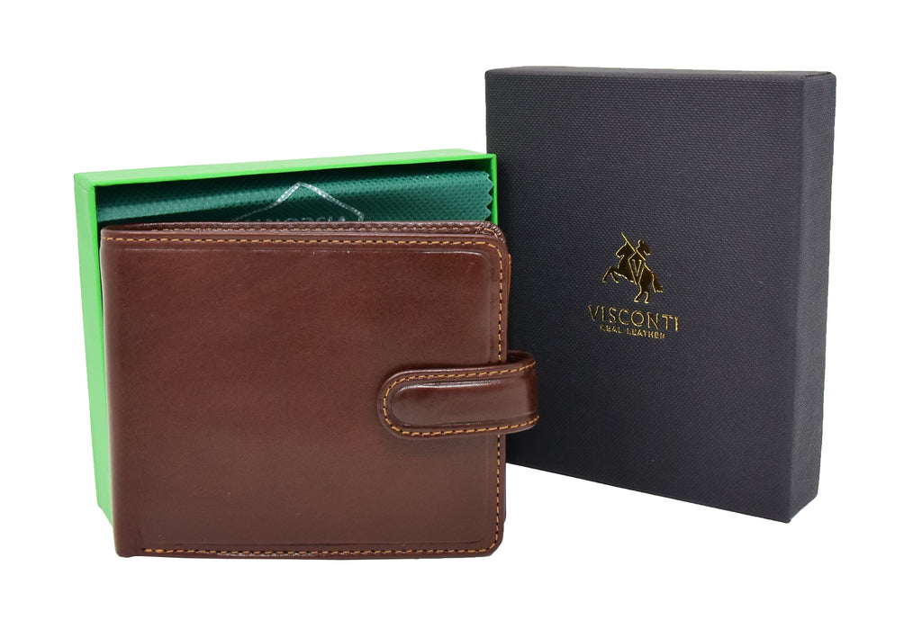 DR436 Men's Premium Leather Two Tone Wallet Brown 7