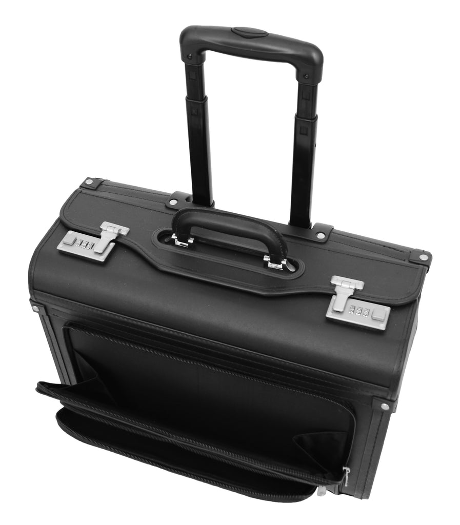 DR476 Pilot Case Wheeled Lockable Laptop Bag Black 11