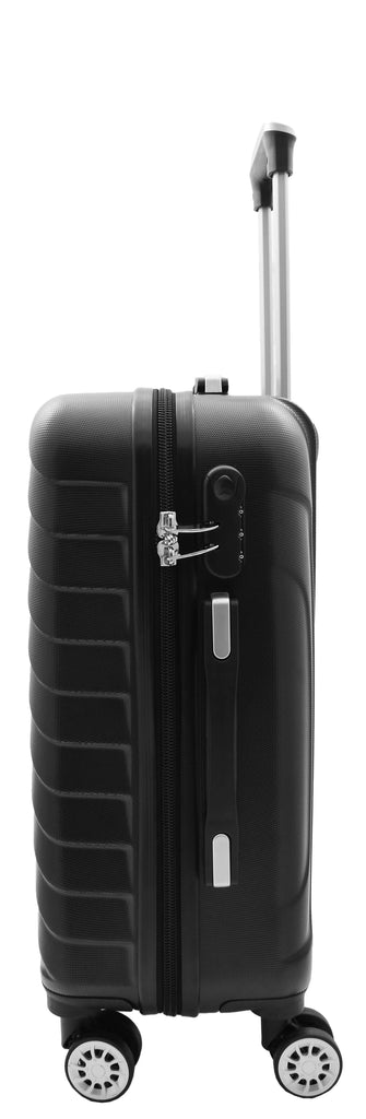 DR520 Digit Lock Hard Shell Expandable Luggage With Four Wheels Black 9
