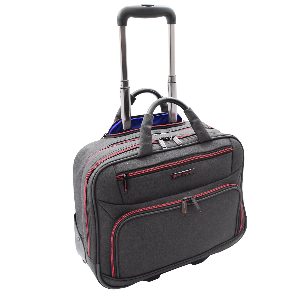 DR494 Laptop Roller Case Business Wheels Briefcase Black 1