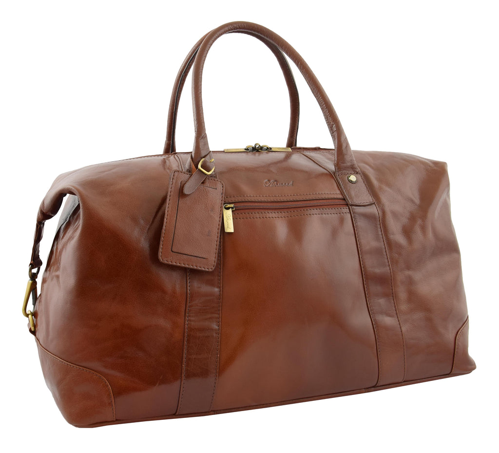 DR290 Hardrock Travel Leather Holdall Bag Cognac 1