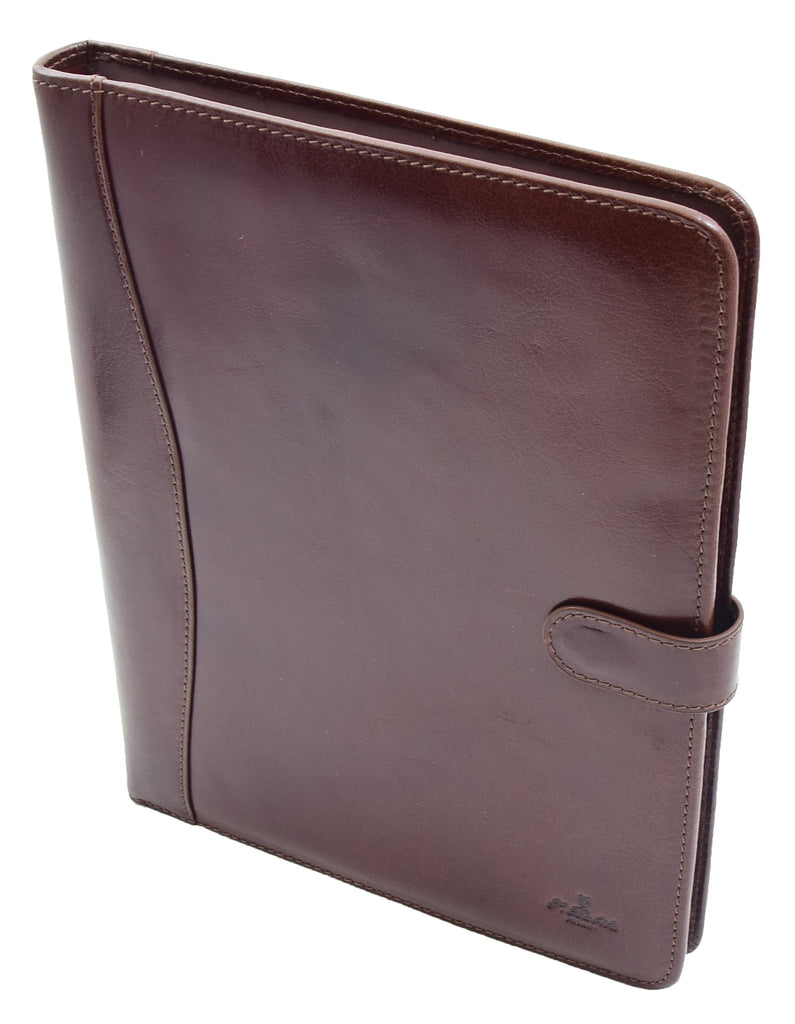 DR481 Genuine Leather Portfolio Case A4 Size Brown 3