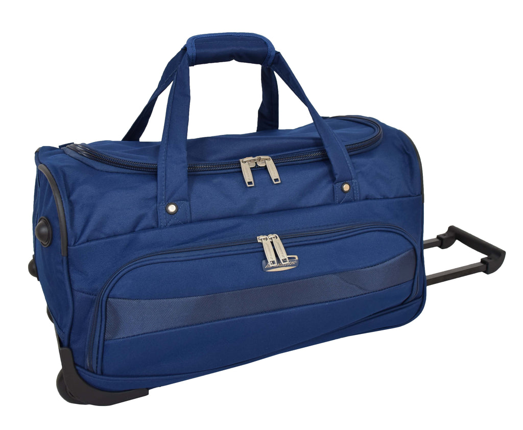 DR487 Lightweight Mid Size Holdall with Wheels Blue 2