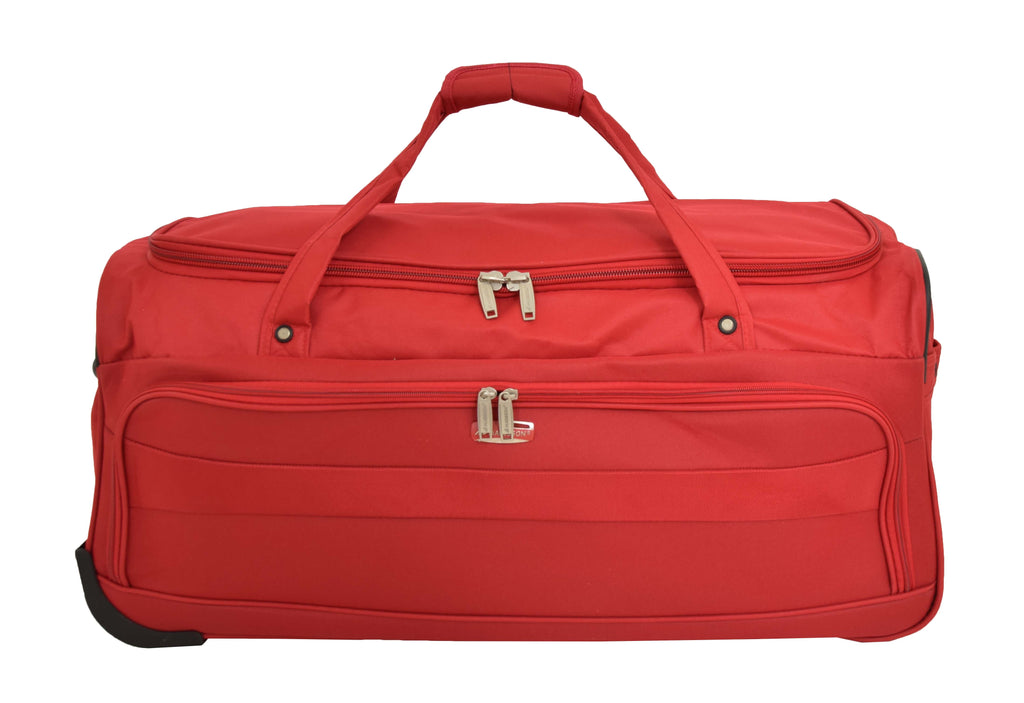 DR488 Lightweight Large Size Holdall with Wheels Red 2